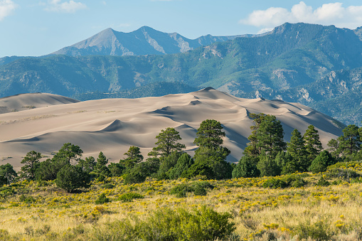 Colorado Great Sand Dunes National Park in United States of America. Scenic Panorama.