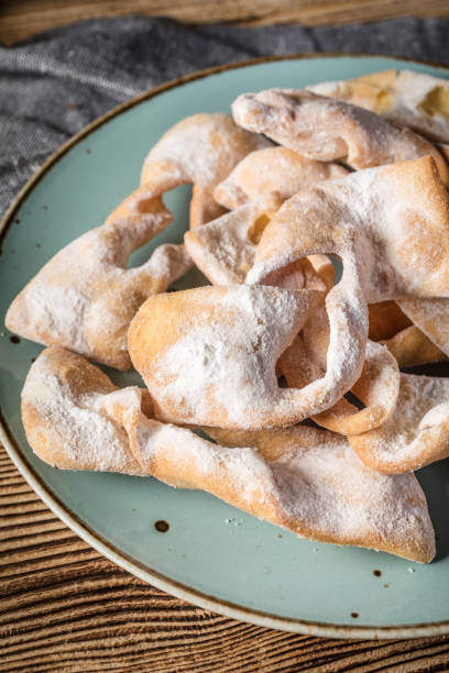 istock Faworki decorated with powdered sugar. 1782282820