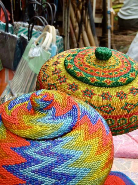 istock Colourful Handmade Beaded Containers with Lids 1782325860