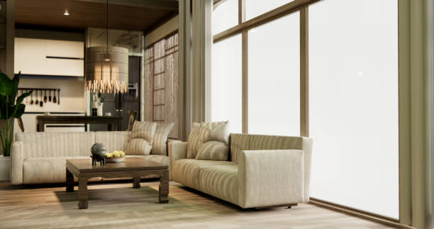 istock sofa and decoration japanese on Modern room interior wabisabi style. 1782335902