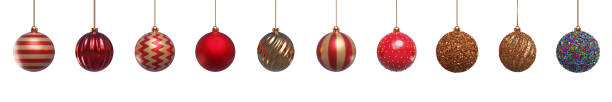 istock Collection of Christmas tree decorations balls. 3D rendering 1782342162