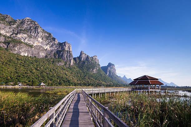 istock Wooden bridge over a lake in Sam Roi Yod 178234332