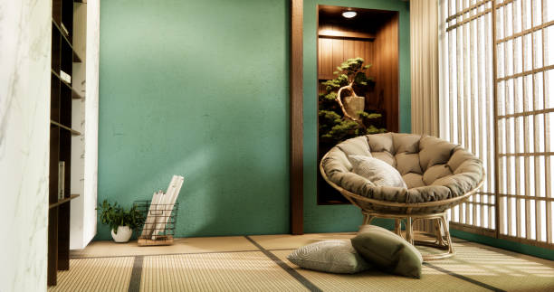 istock sofa and decoration japanese on Modern room interior wabisabi style. 1782344319