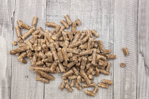 istock pressed wood pellets, combustible for stovers, effective and ecological 1782350860
