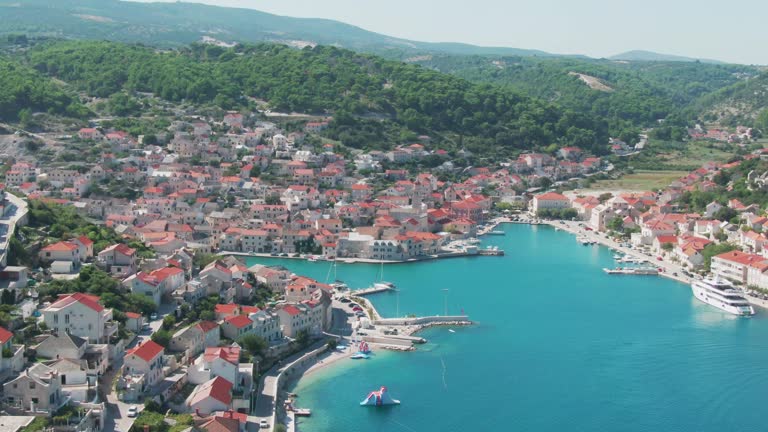 beautiful cityscape of Pucisca on the island of Brac in Croatia