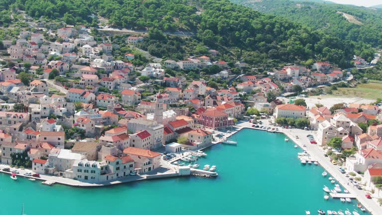 beautiful cityscape of Pucisca on the island of Brac