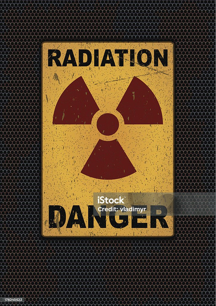 Radioaktive Strahlung Schild grunge Hintergrund - Lizenzfrei Abstrakt Vektorgrafik