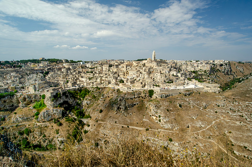 I sassi di Matera in Basilicata visti dalla gravina