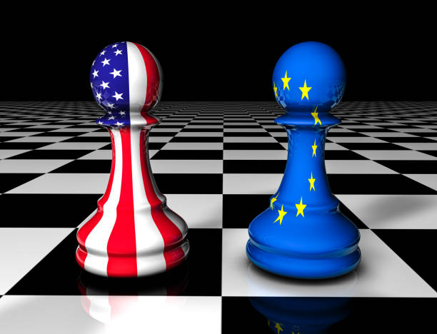 istock USA vs European Conflict Concept with Chess Game 1782478550
