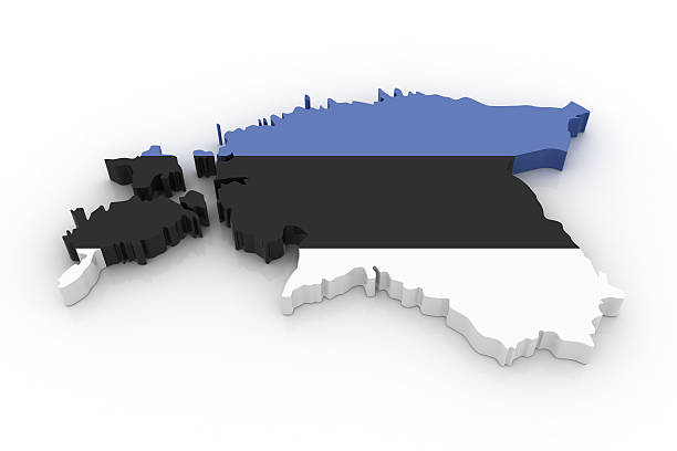 istock A 3D map of Estonia on a white background 178247953