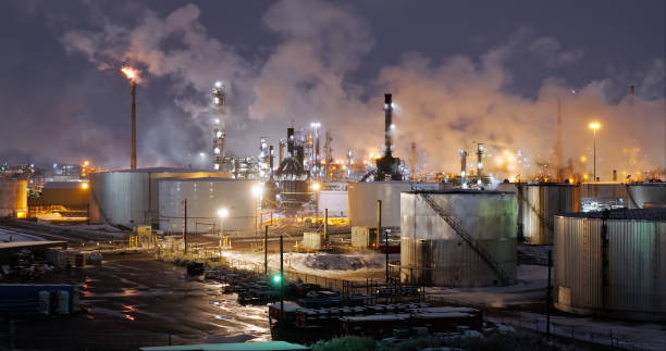 istock Chemical Plant in Commerce City, Colorado on Cold Fall Evening 1782525211