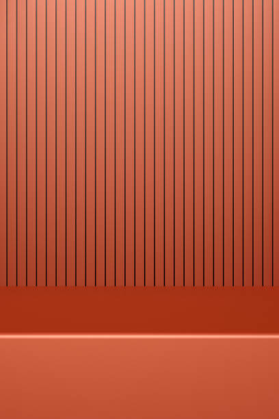 Abstract red product presentation pedestal podium stage