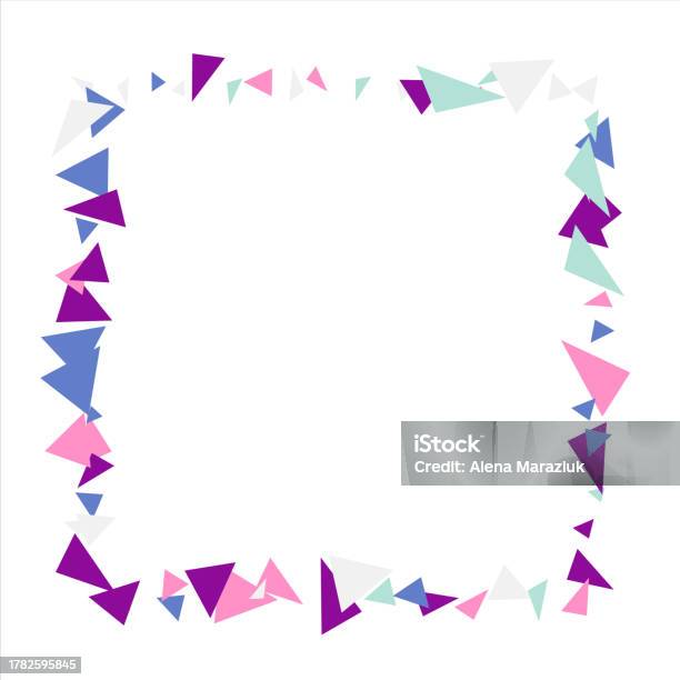 Abstract Triangle Frame Frame Of Colored Triangles Abstract Geometric Pattern Can Be Used As ...