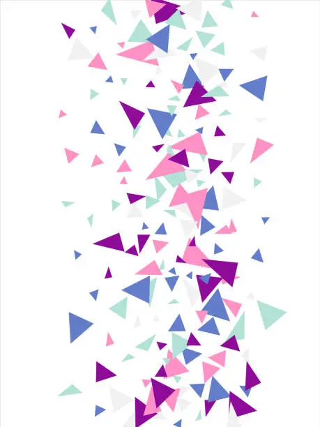 Vector illustration of Colored triangles abstract geometric pattern with. Can be used as poster, banner, border, background, wallpaper, card, print, web. Vector illustration