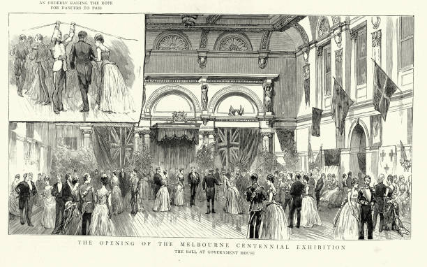 istock Vintage illustration Ball at Government House, Melbourne, Australia, Centennial exhibition, 1880s, 19th Century 1782612266