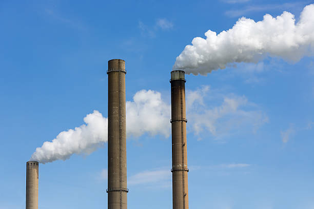 istock Industrial smoke stacks of a power plant. 178263640