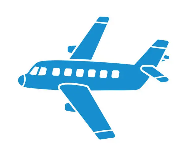 Vector illustration of Jet airplane icon