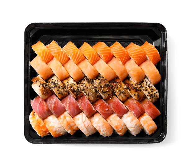 istock set of sushi rolls with shrimp, salmon, tuna, eel in plastic packaging on a white background 1782766890