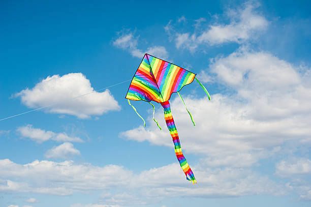 istock The colorful kite on blue sky 178277681