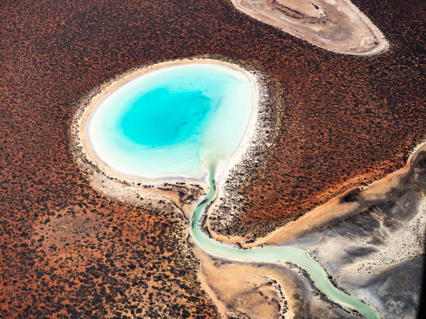 istock Remote coast line  and lagoon from above 1782786703