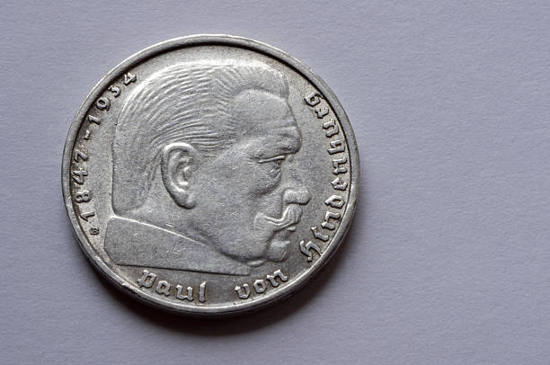 Tedesco monete, Hindenburg argento Moneta - foto stock