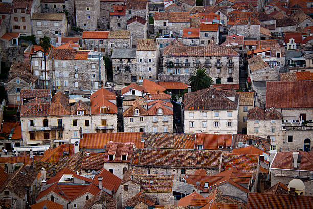 The city of Hvar, Croatia stock photo