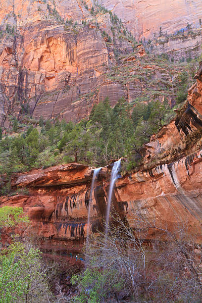 istock Zion Red Cliff Waterfalls 178281360