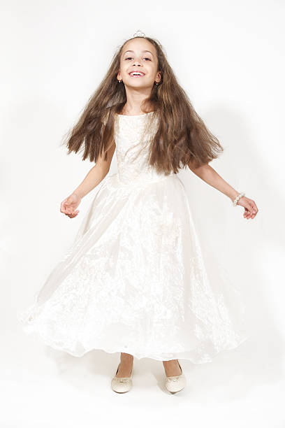 Vintage portrait of girl having her first communion in Brazil.