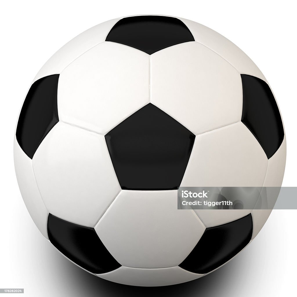 3 d fútbol con bordes de corte - Foto de stock de Blanco - Color libre de derechos