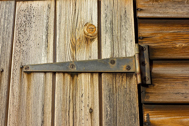 Shed Door Hinge stock photo