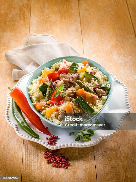 Couscous With Meat And Vegetables Stock Photo - Download Image Now - Couscous, Morocco, Africa
