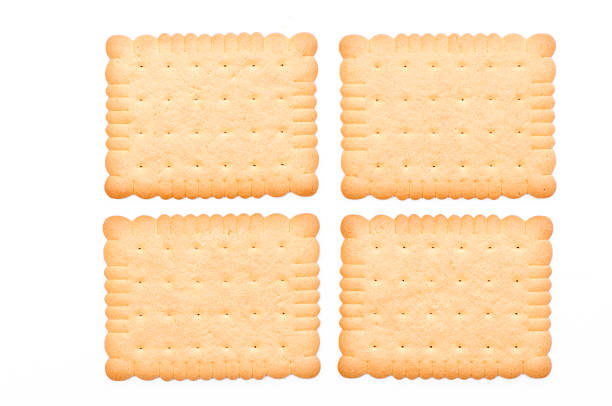 four biscuit with clipping path stock photo