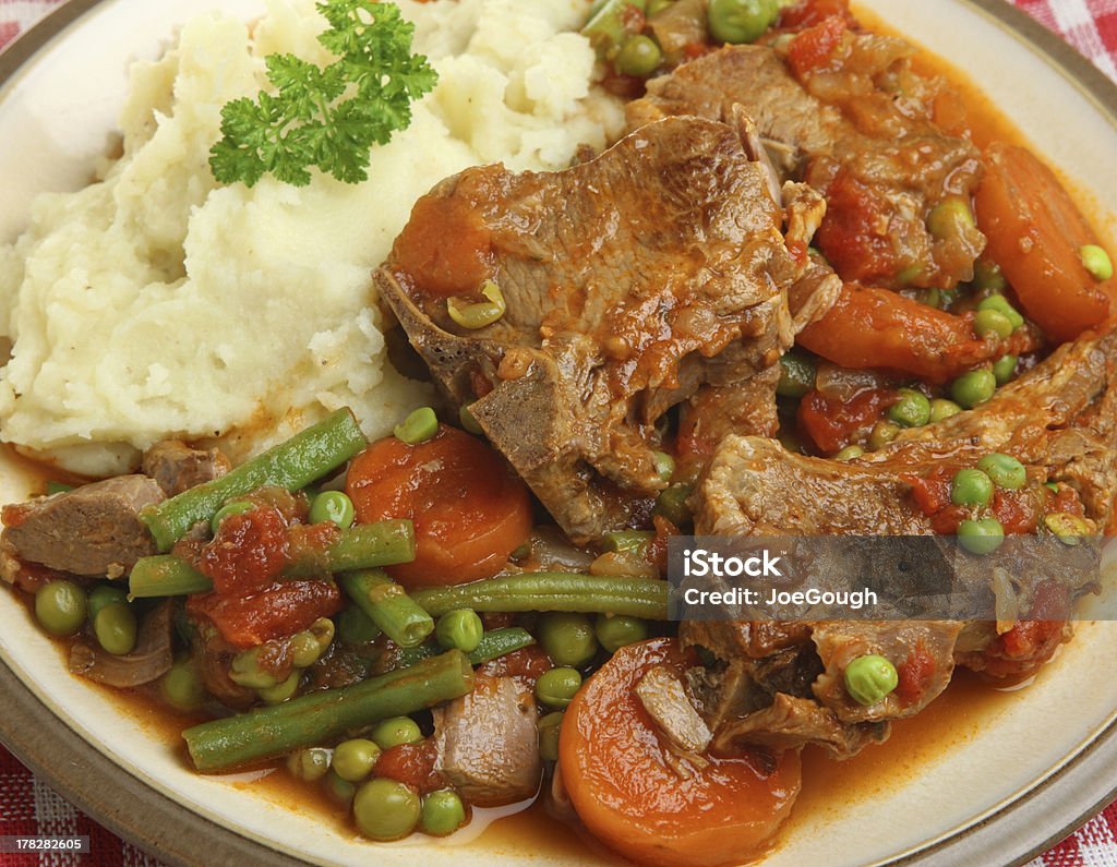 Navarin of Lamb Stew French navarin of lamb stew with mashed potatoes Lamb Stew Stock Photo