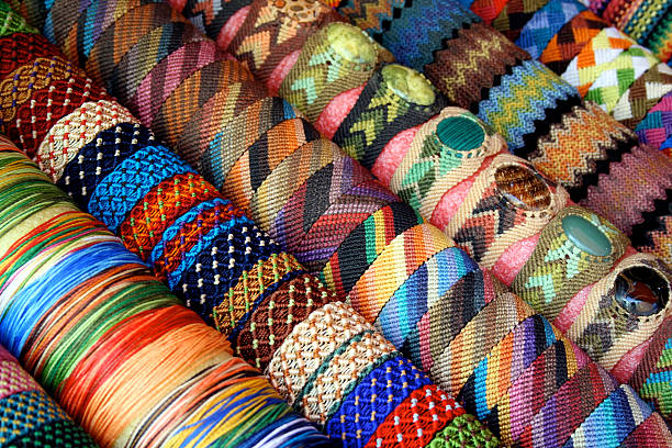 istock Woven tribal bracelets 178282777