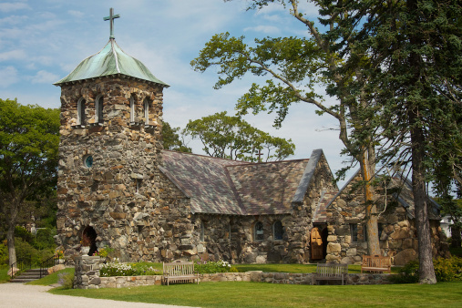 St. Annaas Episcopal Church in Maine made out of stone