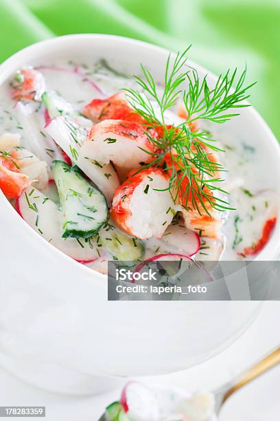 Okroshka Stock Photo - Download Image Now - Bowl, Close-up, Cold Temperature