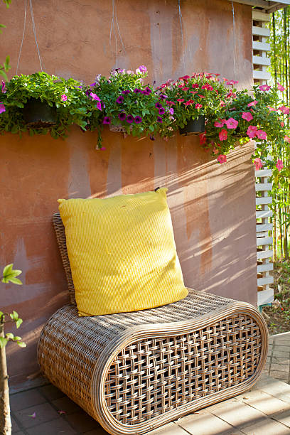 istock Relax chair corner in the garden 178284378