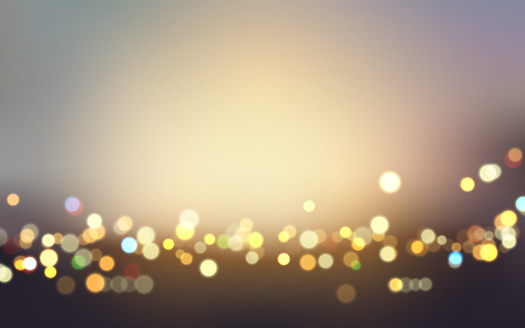Abstract Blurred Bokeh  Light Cityscape Background. stock illustration