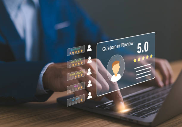 istock Customer review satisfaction feedback survey concept, service experience rating online, good reviews 5-star rating, product client result happy reputation product client result good quality most. 1782850683