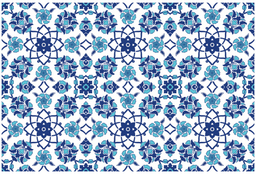 Turkish and Ottoman Empire's era traditional ceramic tiles floral design.