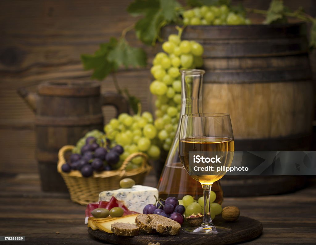 Wine and cheese Alcohol - Drink Stock Photo