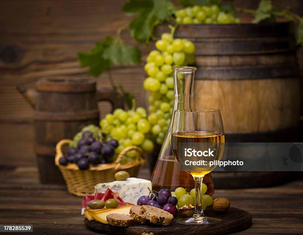 Wine And Cheese Stock Photo - Download Image Now - Alcohol - Drink, Appetizer, Autumn