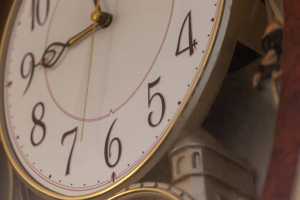 istock Face and hands of a retro wall clock 1782892058