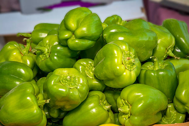 istock Basket filled with fresh green bell peppers 178290279