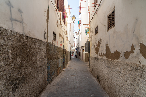 Street scene in the Medina distric, Casablanca, Morocco.