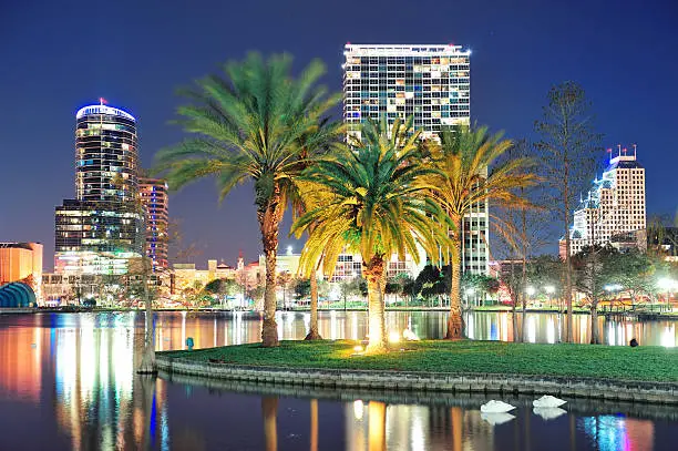 Photo of View of downtown Orlando at night