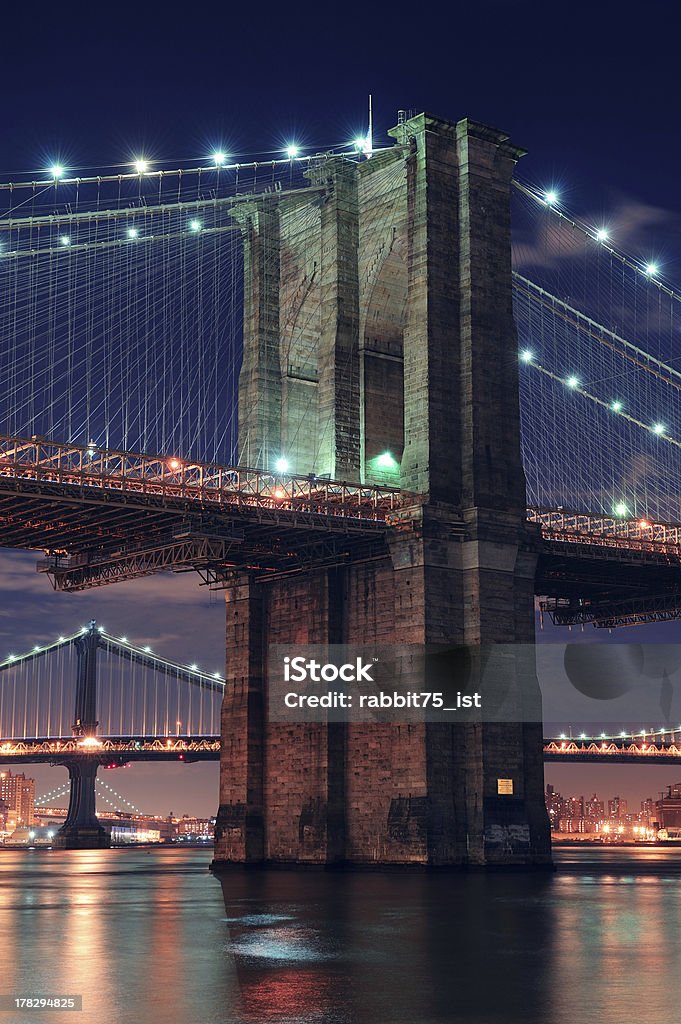 New York City Manhattan - Foto de stock de Puente de Brooklyn libre de derechos