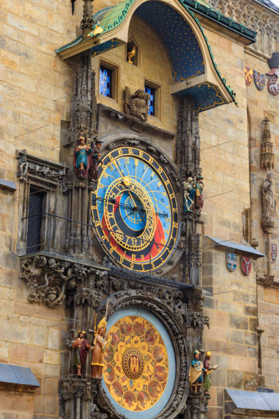 istock Prague astronomical clock or Prague Orloj is a medieval astronomical clock attached to the Old Town Hall in Prague, Czech Republic 1782953112