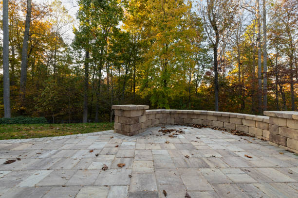 istock Backyard View with Concrete Pavers in Autumn Season 1782960413