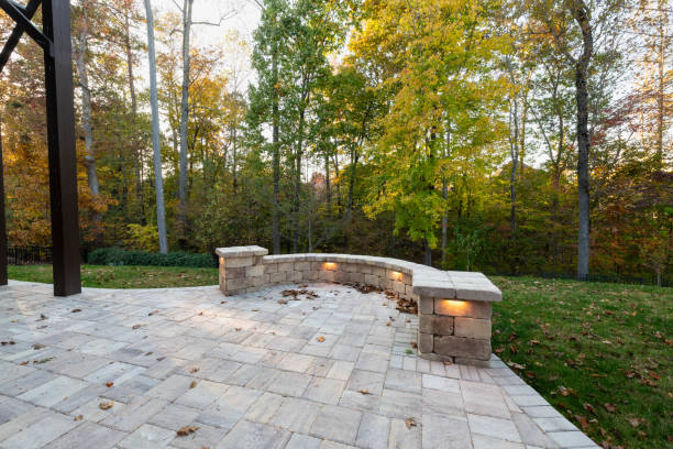 istock Backyard View with Concrete Pavers in Autumn Season 1782960983